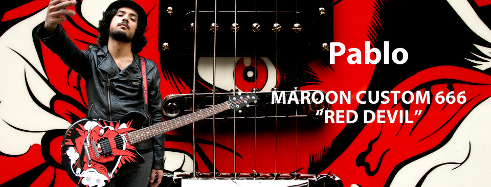 dragonfly guitar MAROON CUSTOM 666 RED DEVIL